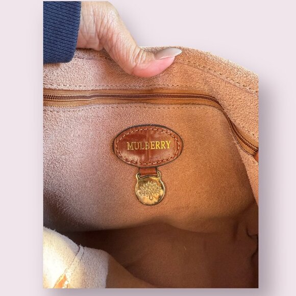 Authentic Mulberry Croc Embossed Lily Chain Bag – Cognac Brown Leather - Picture 6 of 8